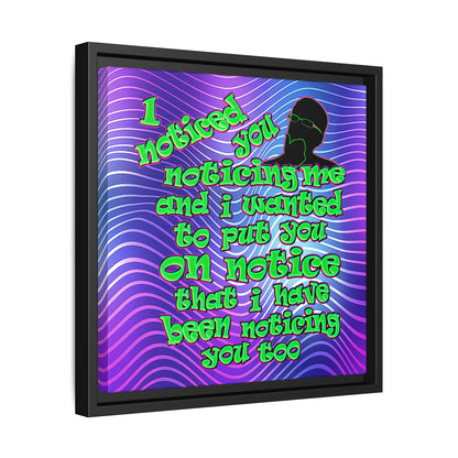 noticed you noticing - framed canvas art (purple wave)