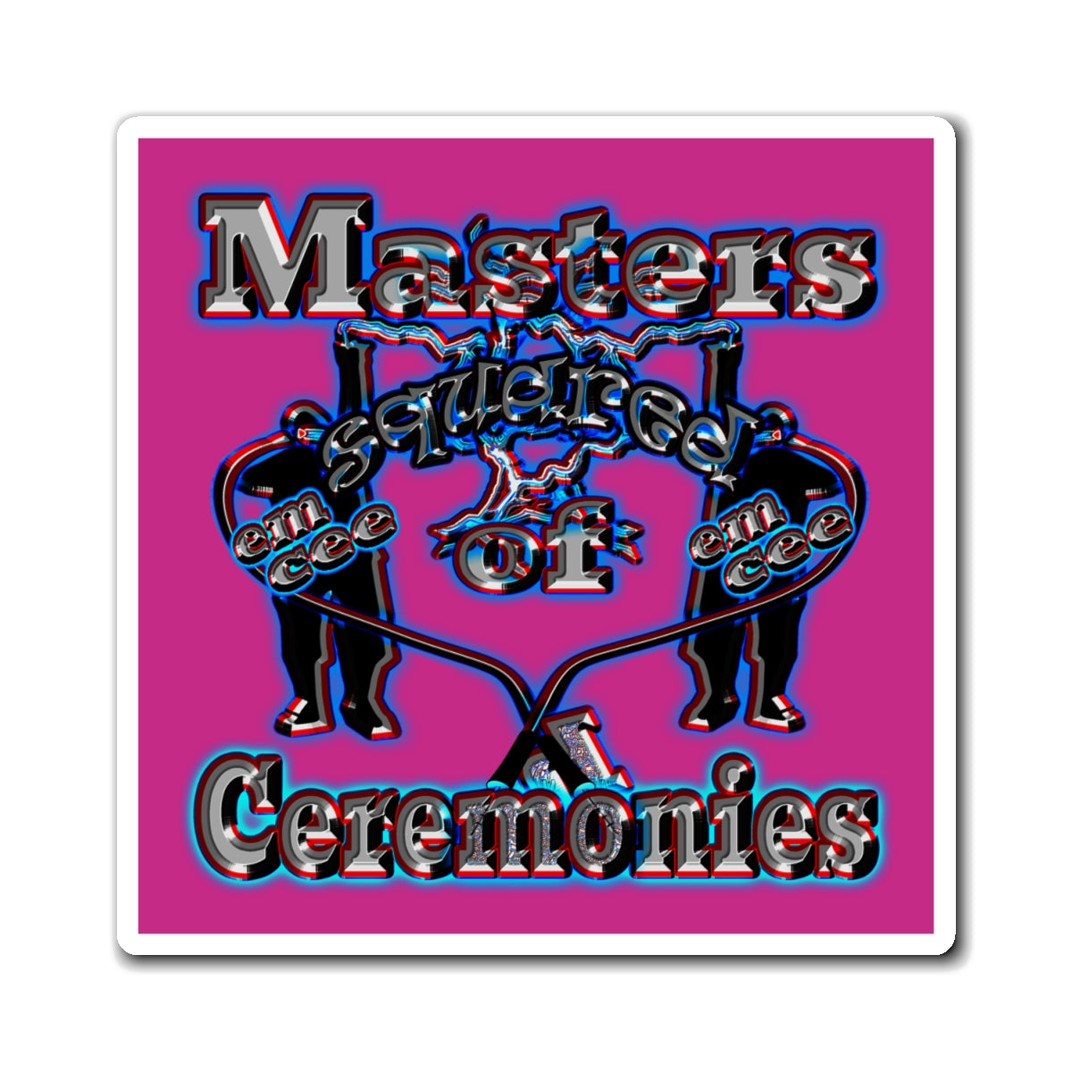 em cee squared - Magnets - (pink)