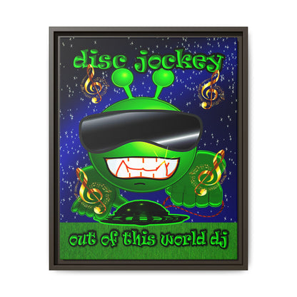 disc jockey - framed canvas art ('snoops' background)