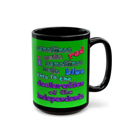 declaration of the independents - Black Mug (logo green)