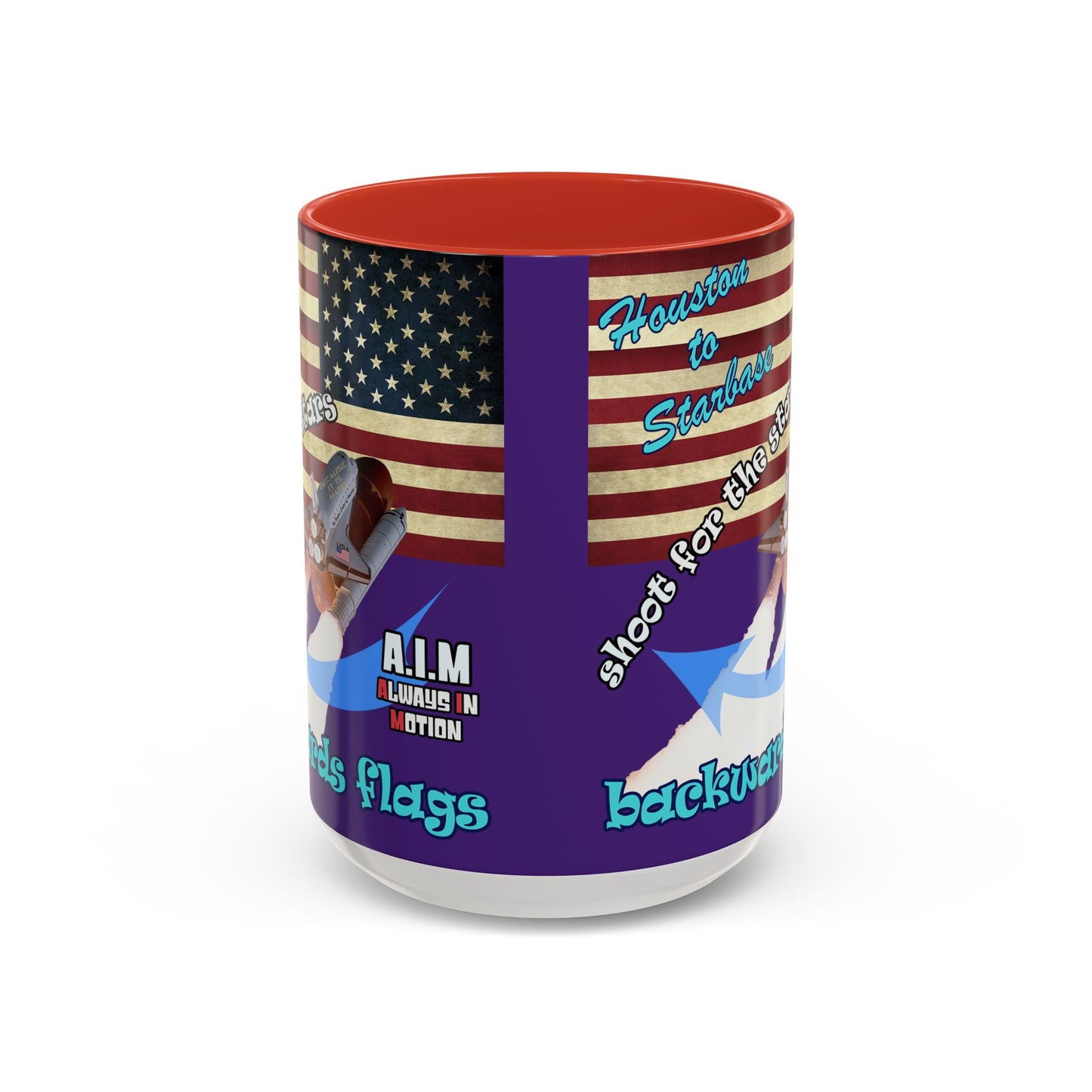 shoot for the stars - Accent Mug (purple)