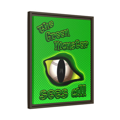 green monster - framed canvas art (logo green)