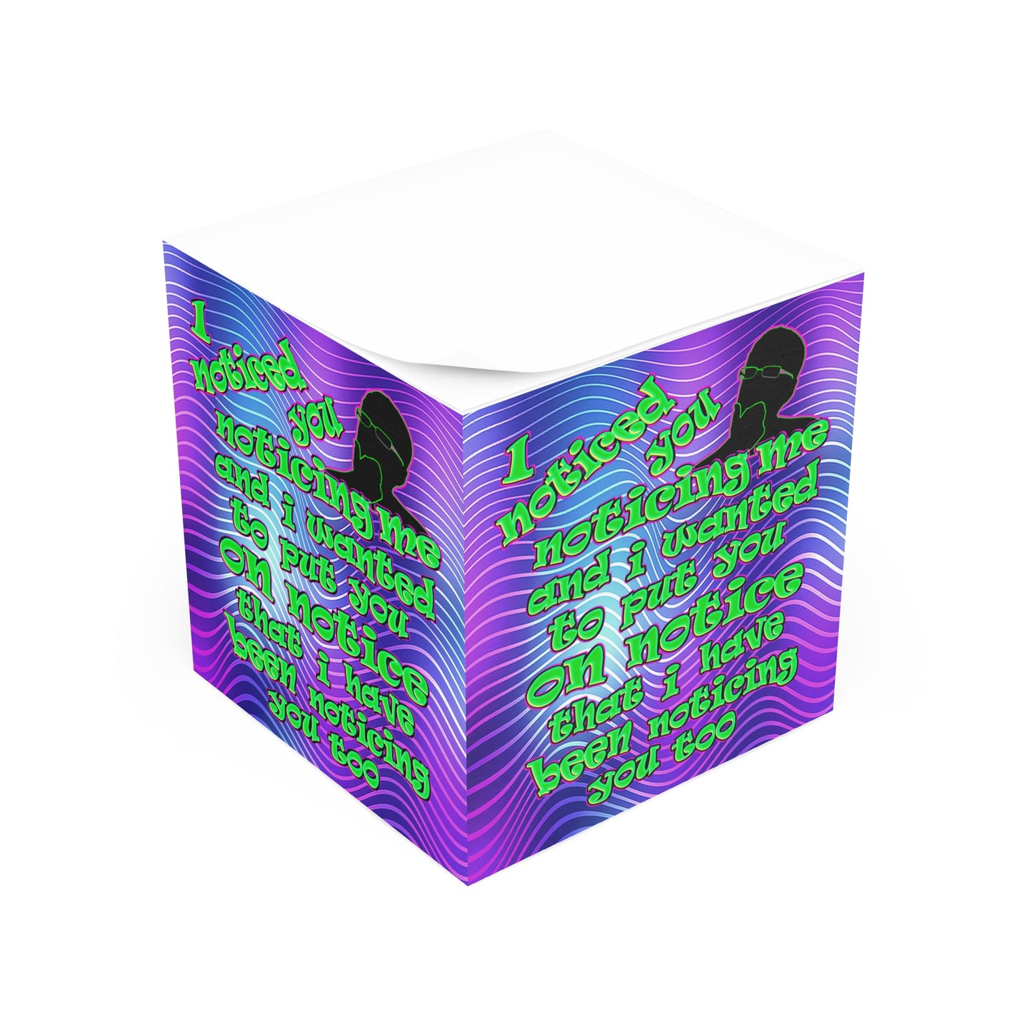 noticed you noticing - note cube (purple wave)