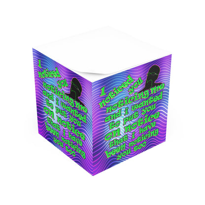 noticed you noticing - note cube (purple wave)