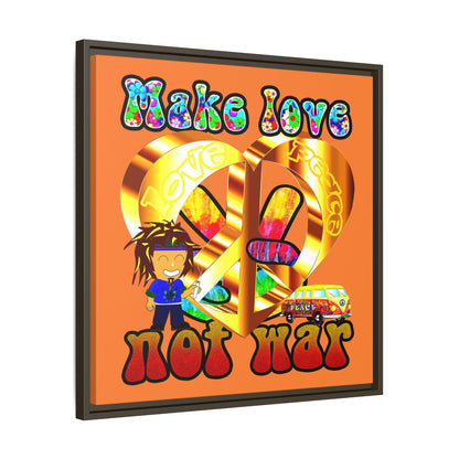 love peace - framed canvas art (crusta)