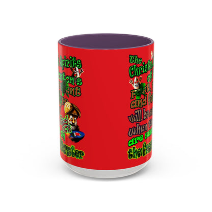 christmas spirits of boston - Accent Mug (red)