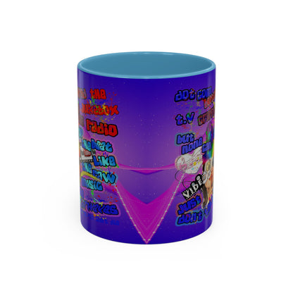 drop the beat - Accent Mug (purple-pink wave)