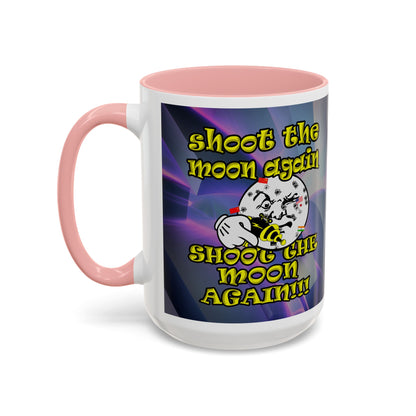 shoot the moon again - Accent Mug (grey-pink wave)