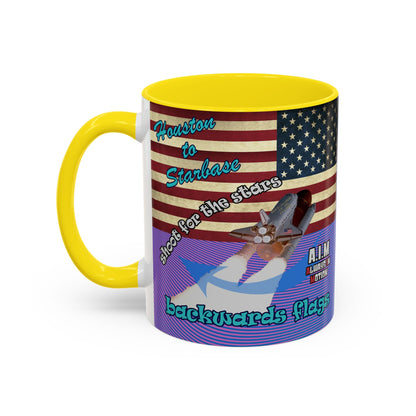 shoot for the stars - Accent Mug (light blue-purple wave)
