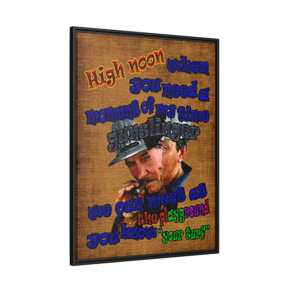 high noon - framed canvas art (brown papyrus)