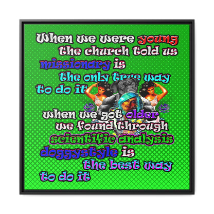 doggystyle - framed canvas art (logo green)