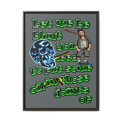 og - framed canvas art (dark grey)
