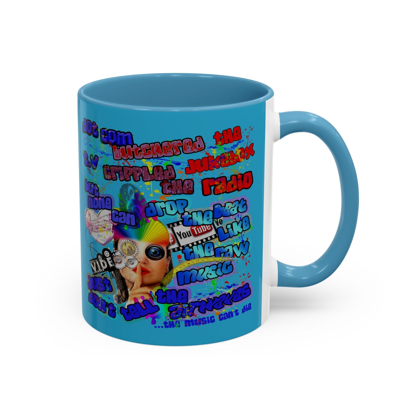 drop the beat - Accent Mug (turquoise)
