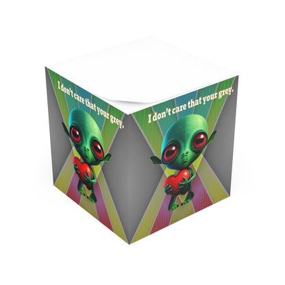 I don't care that your grey - note cube (rainbow split)