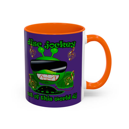 disc jockey - Accent Mug (purple)
