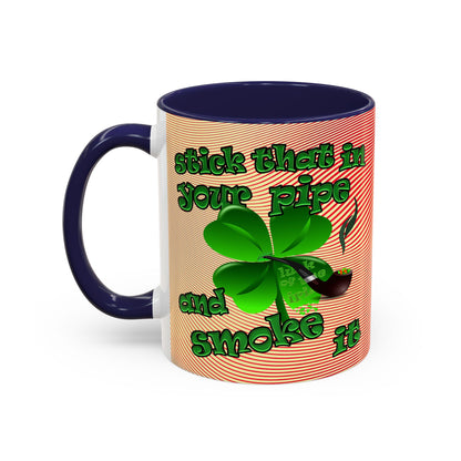 celtics logo - Accent Mug (yellow-orange wave)