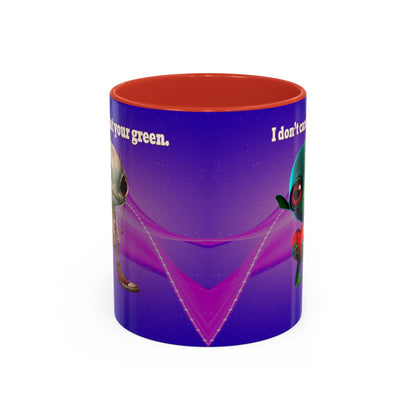 I don't care that your grey - Accent Mug (purple-pink wave)