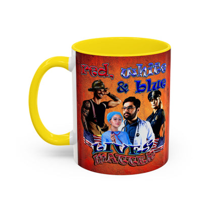 rw&b lives matter - Accent Mug (burnt orange)
