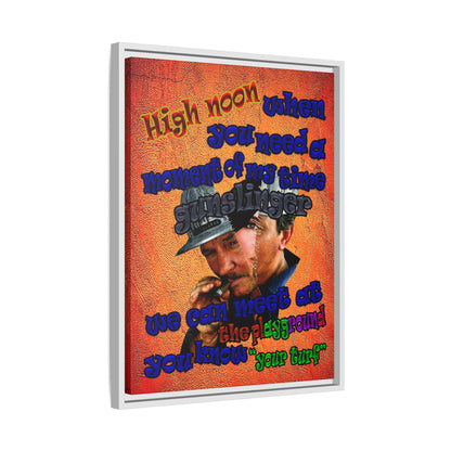 high noon - framed canvas art (burnt orange)
