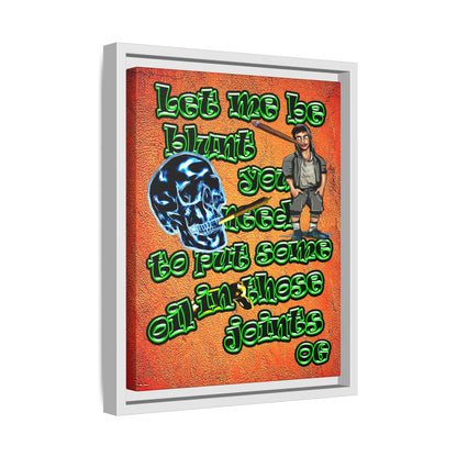 og - framed canvas art (burnt orange)