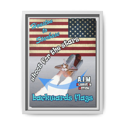 shoot for the stars - framed canvas art (brushed nickel)