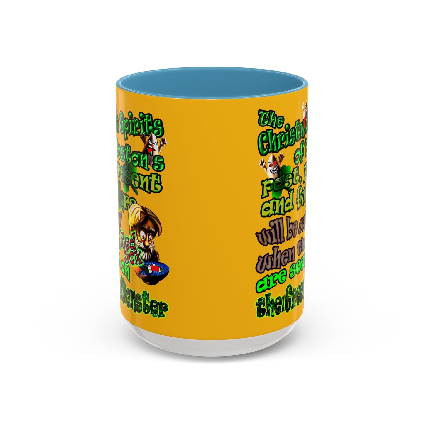 christmas spirits of boston - Accent Mug (yellow)