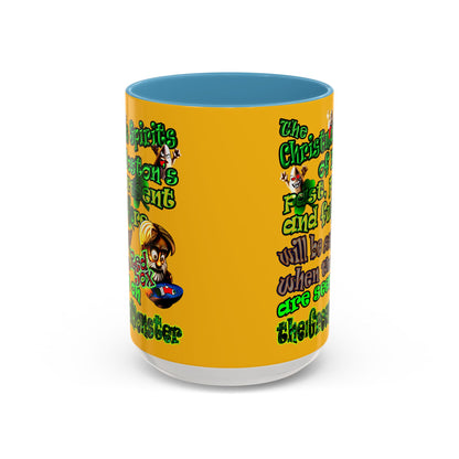 christmas spirits of boston - Accent Mug (yellow)