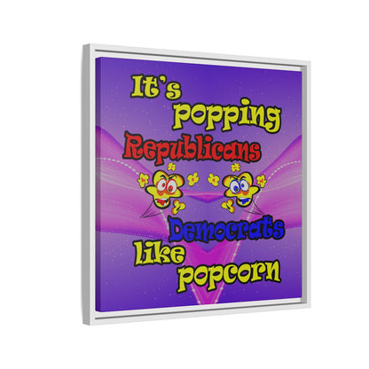 popping like popcorn - framed canvas art (purple-pink wave)