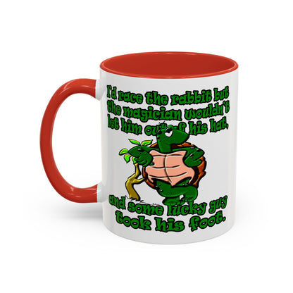 turtle race - Accent Mug (white)