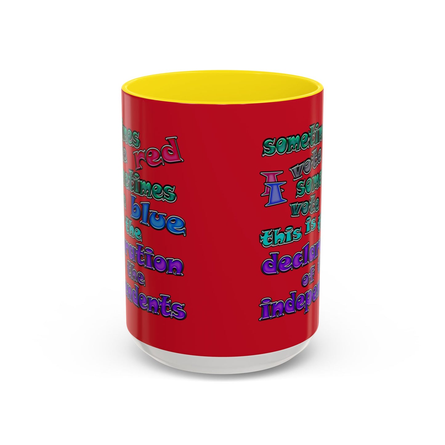 declaration of the independents - Accent Mug (dark red)