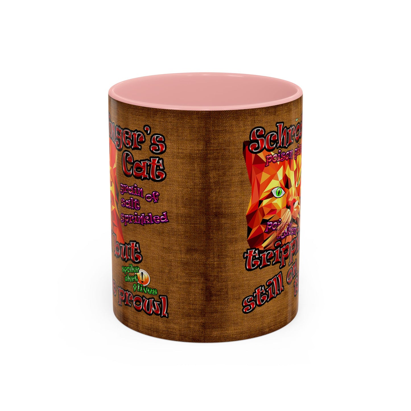 schrodinger's cat - Accent Mug (brown papyrus)