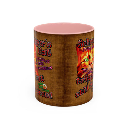 schrodinger's cat - Accent Mug (brown papyrus)