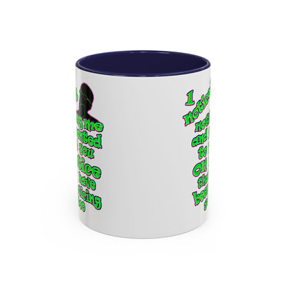noticed you noticing - Accent Mug (white)