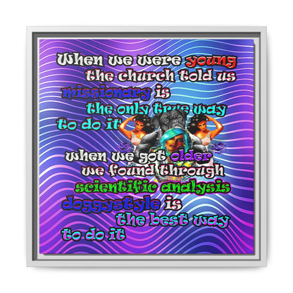 doggystyle - framed canvas art (purple wave)