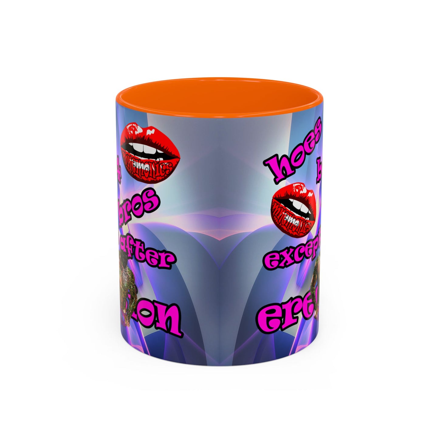 hoes b4 bros - Accent Mug (grey-pink wave)