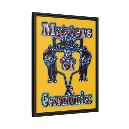 em cee squared - framed canvas art (yellow)