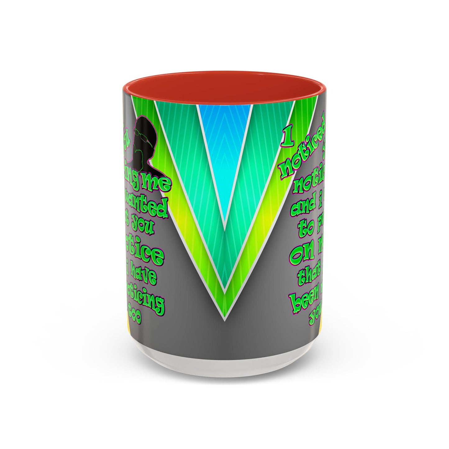 noticed you noticing - Accent Mug (rainbow split)