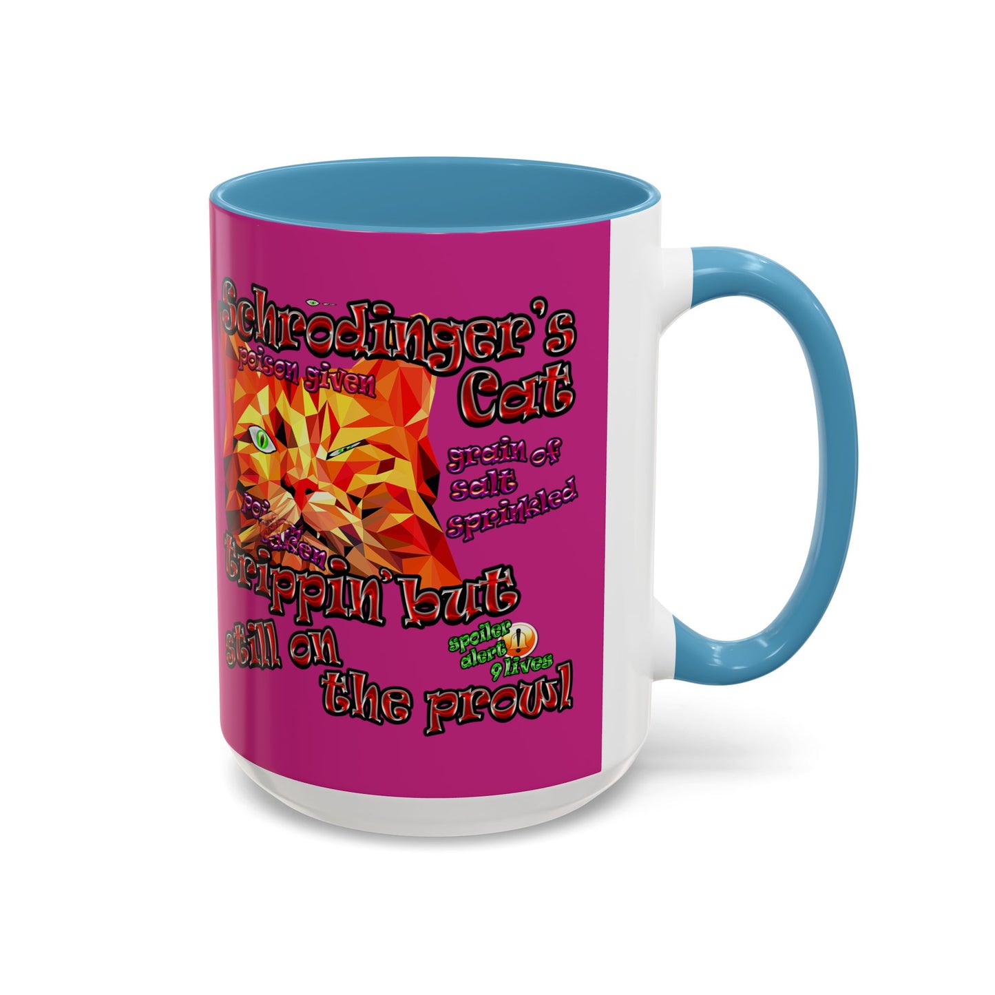 schrodinger's cat - Accent Mug (pink)
