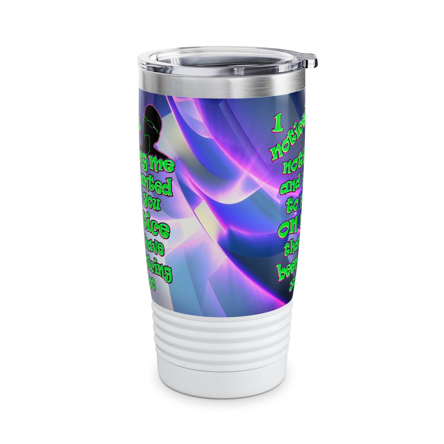noticed you noticing - Ringneck Tumbler, 20oz (grey-pink wave)