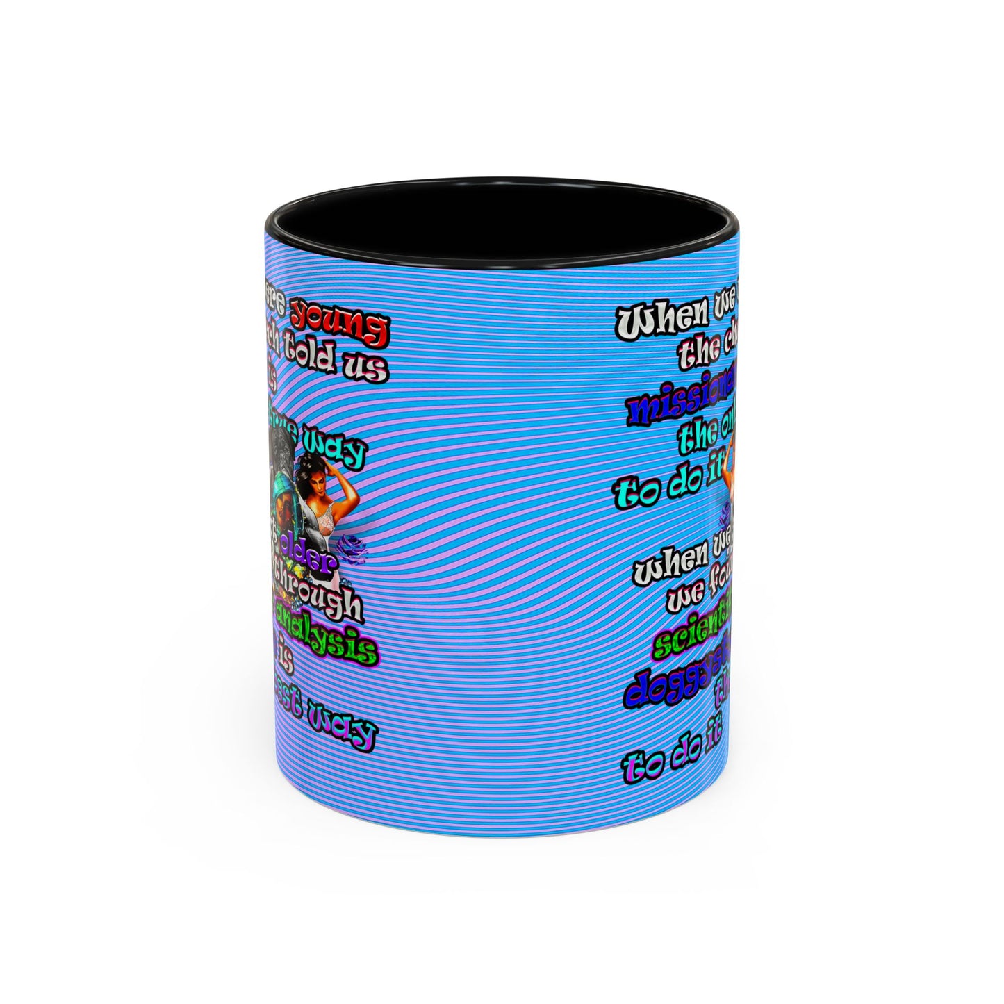 doggystyle - Accent Mug (light blue-purple wave)