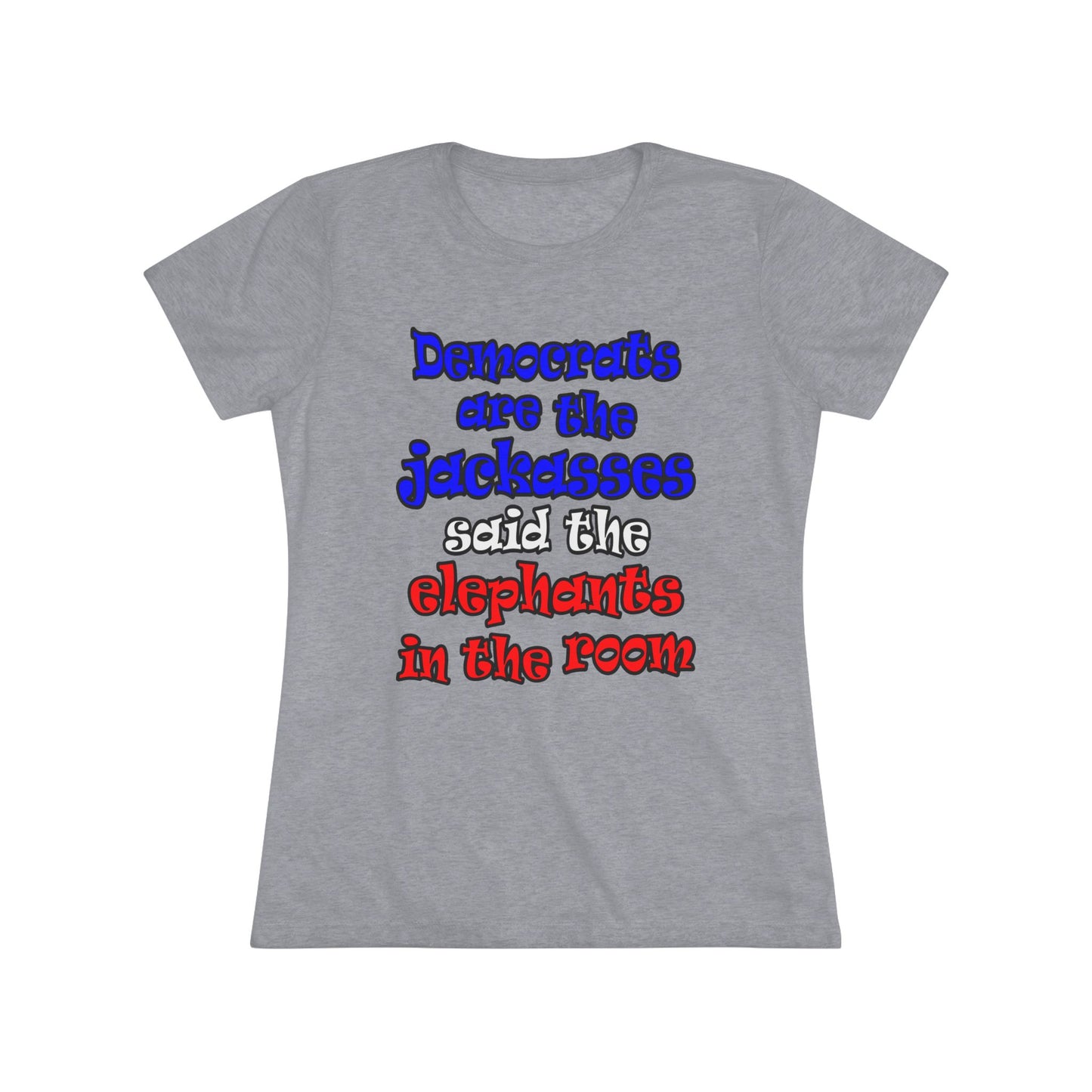 donkeys and elephants - Women's Triblend Tee