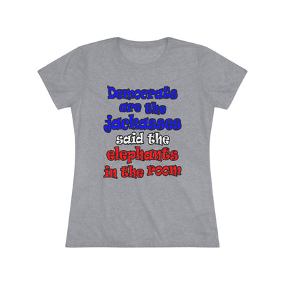 donkeys and elephants - Women's Triblend Tee