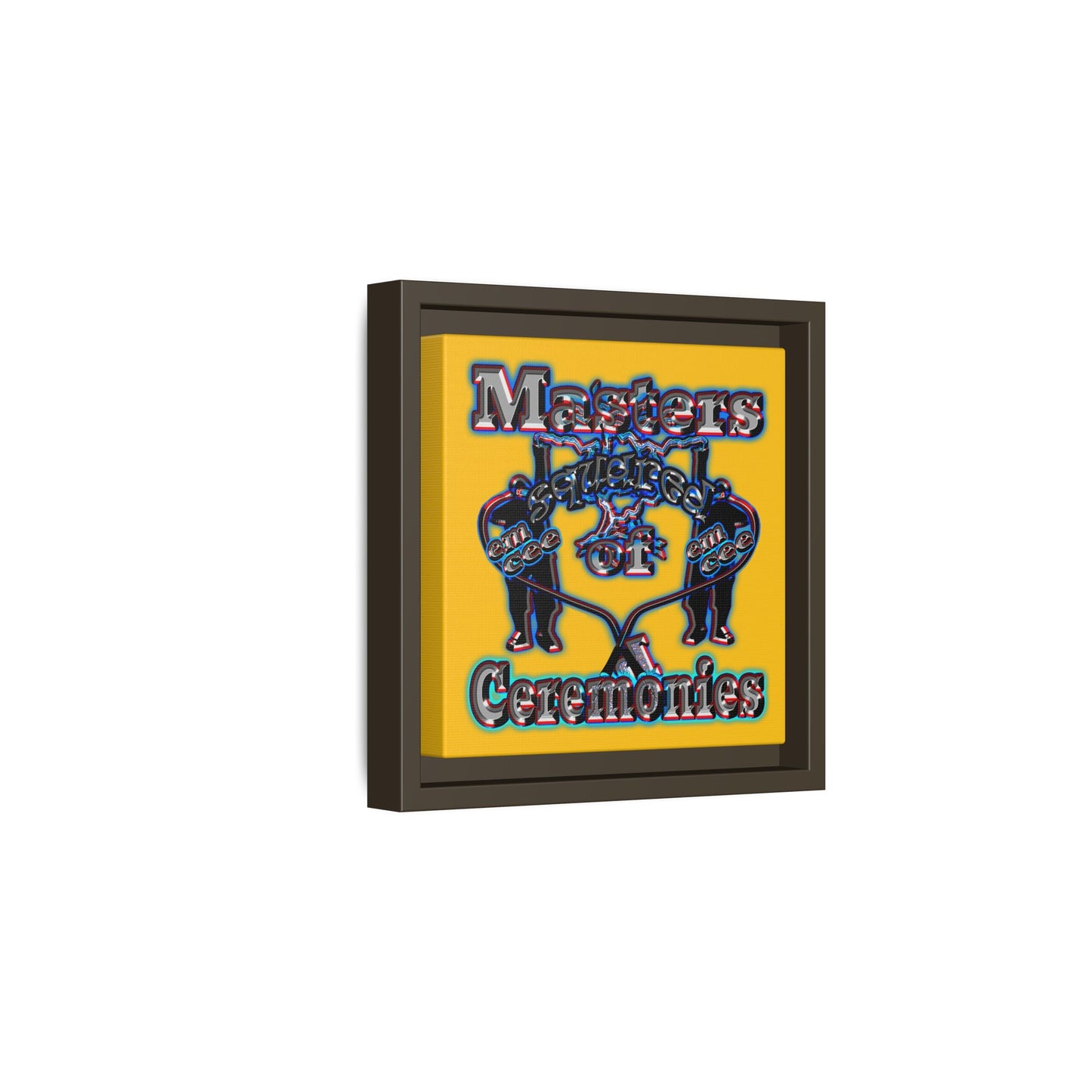em cee squared - framed canvas art (yellow)