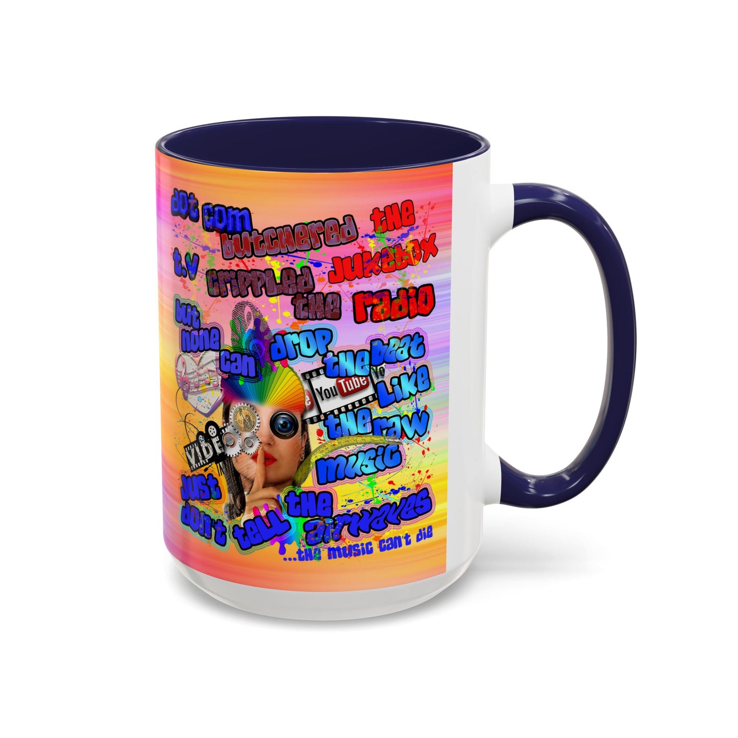 drop the beat - Accent Mug (color blur)