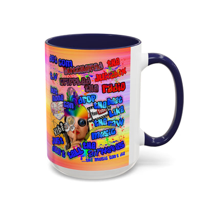 drop the beat - Accent Mug (color blur)