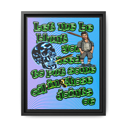 og - framed canvas art (light blue-purple wave)