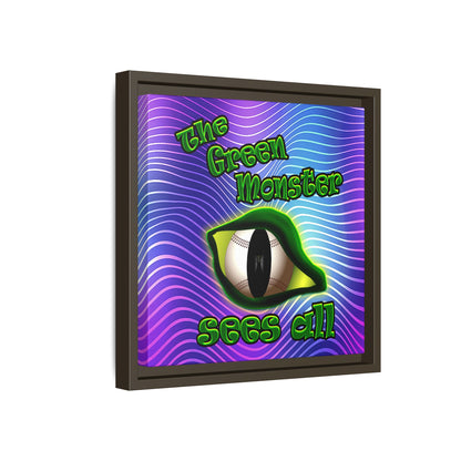 green monster - framed canvas art (purple wave)