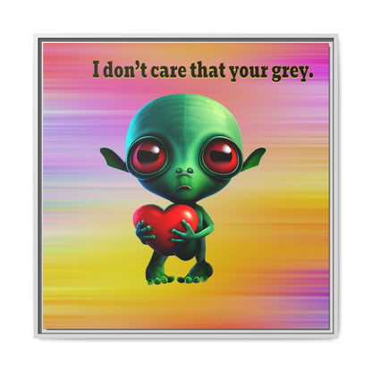 I don't care that your grey - framed canvas art (color blur)