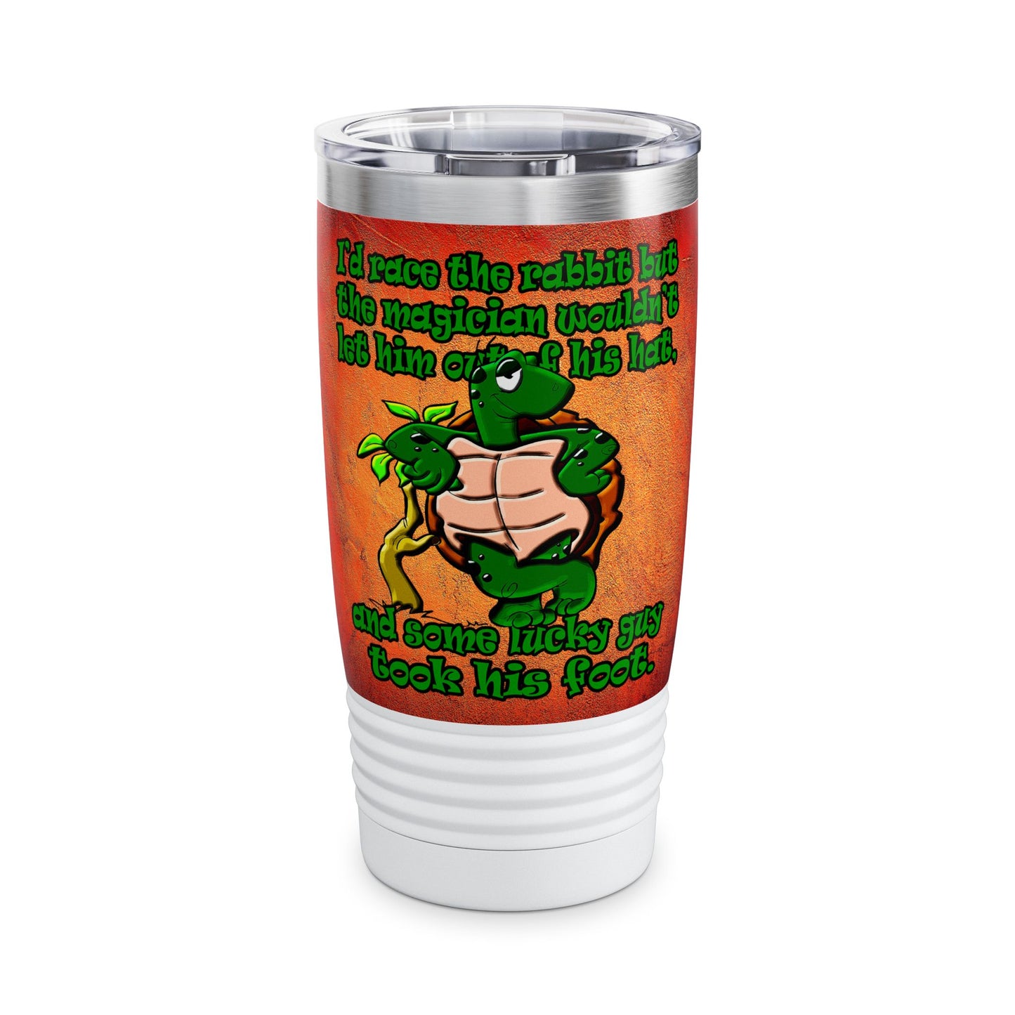 turtle race - Ringneck Tumbler, 20oz (burnt orange)