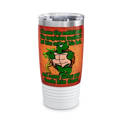 turtle race - Ringneck Tumbler, 20oz (burnt orange)